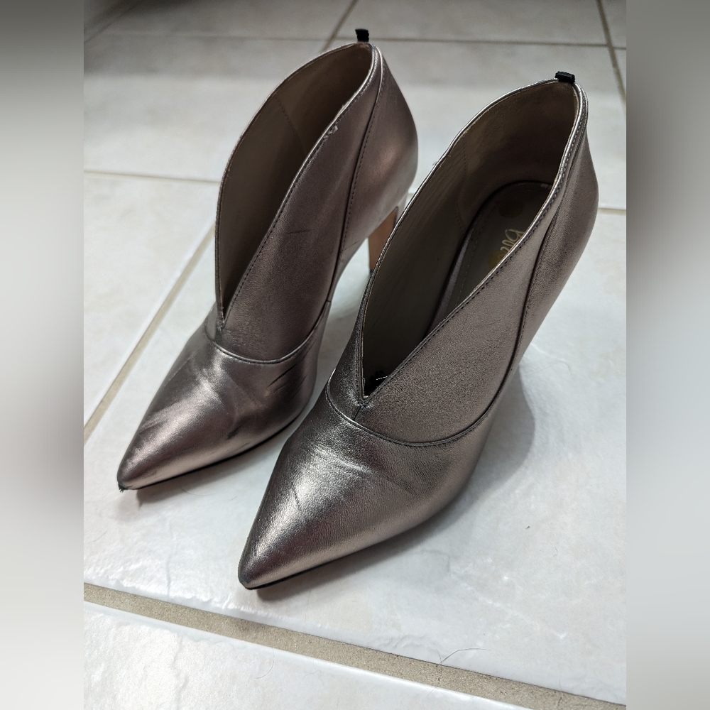 Boden Metallic Wide Heeled Booties